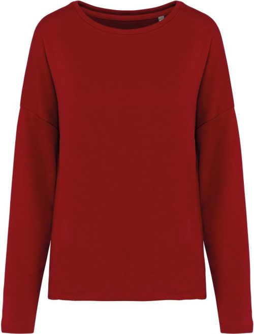 Damen Oversize Sweater K 471 – Kariban in Hibiscus Red