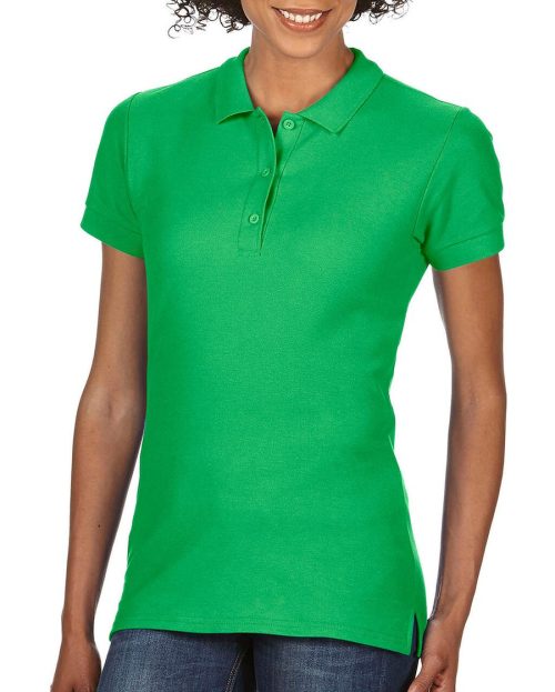 Premium Cotton Ladies' Double Piqué Polo 85800L – Gildan in Irish Green