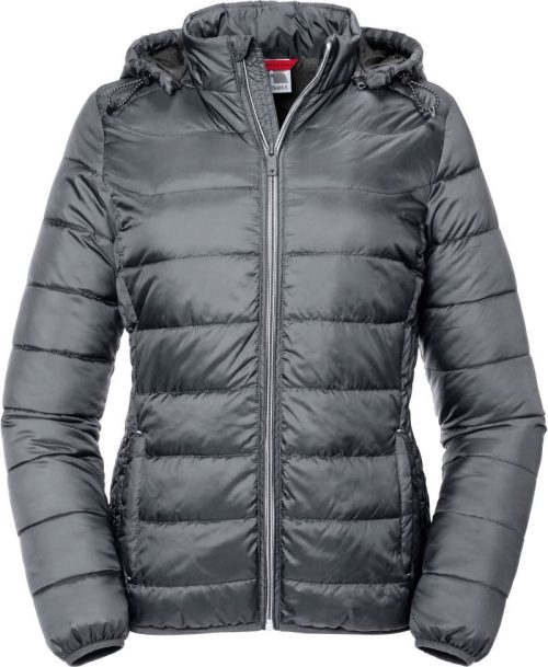 Damen Nano Kapuzenjacke 440F – Russell Athletic in Iron Grey