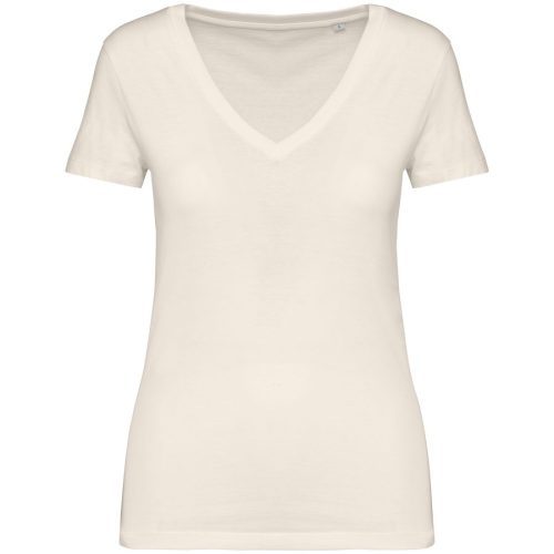 V-Neck Ladies’ T-Shirt – Native Spirit in Ivory