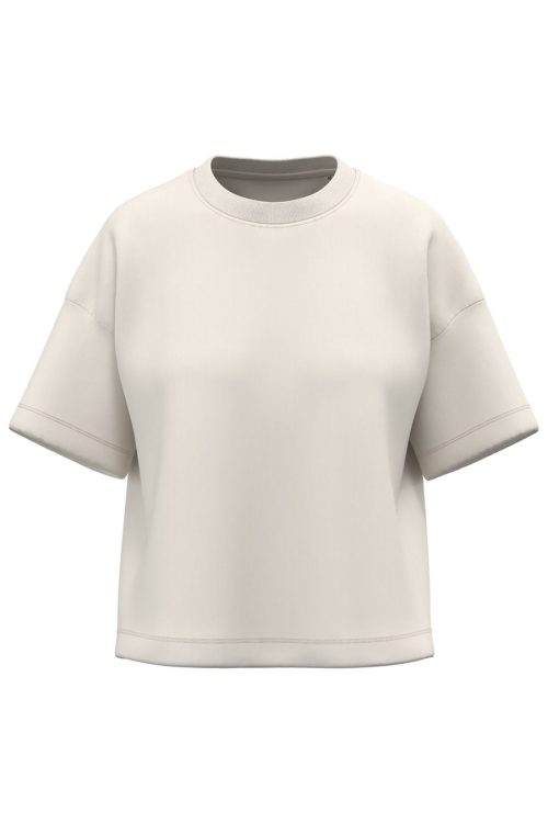 Boxy-T-Shirt mit überschnittener Schulterpartie für Damen NS349 – Native Spirit in Ivory