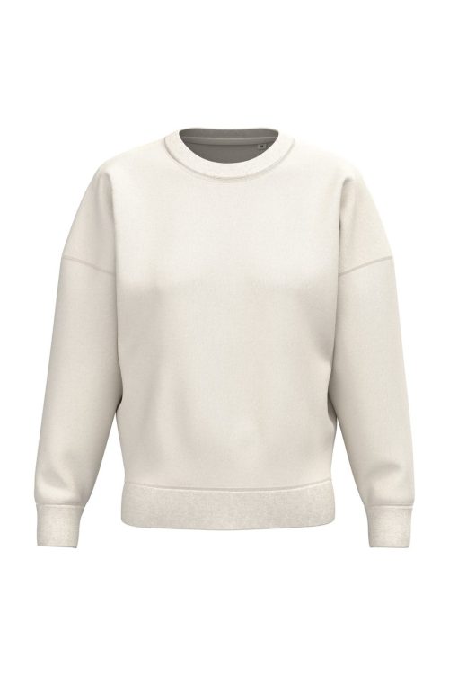 Sweatshirt mit Rundhalsausschnitt und überschnittenen Schultern, Damen NS439 – Native Spirit in Ivory