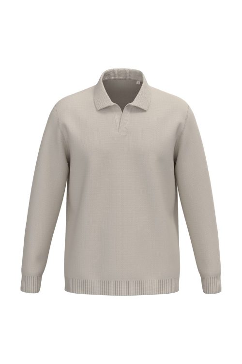 Herrenpullover mit Polokragen SP901 – Spasso in Ivory