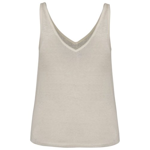 Achselhemd aus Leinen für Damen SP343 – Spasso in Ivory