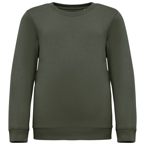 Kids' Round Neck Sweatshirt – Native Spirit in Jade Green