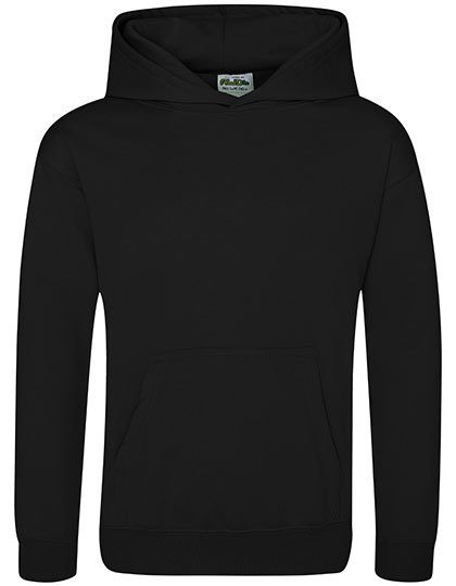 Kids´ Sports Polyester Hoodie – Just Hoods in Jet Black