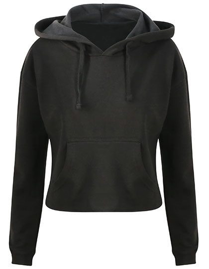Women´s Cropped Hoodie – Just Hoods in Jet Black