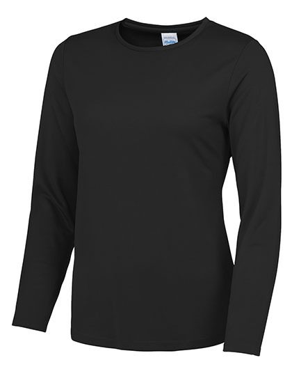 Women´s Long Sleeve Cool T – Just Cool in Jet Black