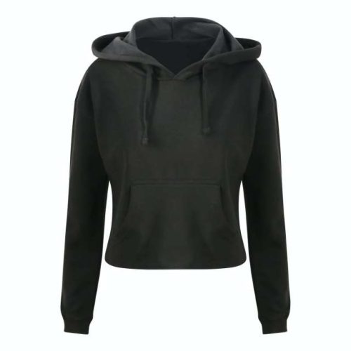 Women's Cropped Hoodie – Just Hoods in Jet Black