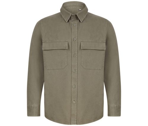 Drill Overshirt FR054 – Front Row in Khaki