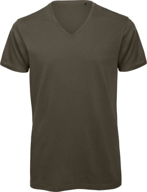 Herren V-Ausschnitt T-Shirt Inspire V T /men_° – B&C in Khaki
