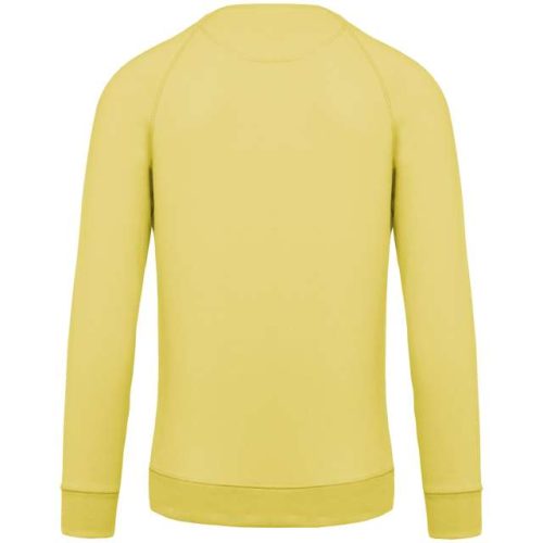 Men's Organic Cotton Crew Neck Raglan Sleeve Sweatshirt – Kariban in Lemon Yellow