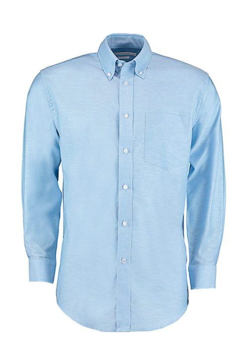Men´s Classic Fit Workwear Oxford Shirt Long Sleeve – Kustom Kit in Light Blue