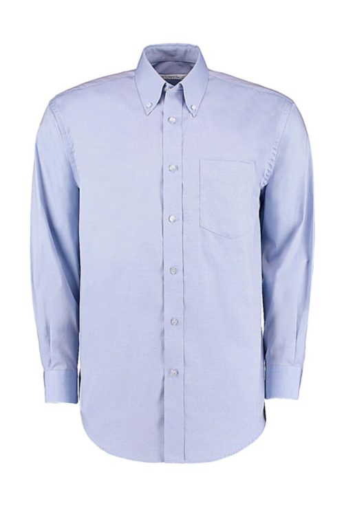Men´s Classic Fit Premium Oxford Shirt Long Sleeve – Kustom Kit in Light Blue