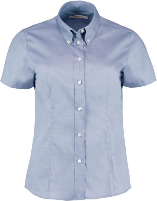 Oxford Bluse kurzarm KK 701 (26-28) – Kustom Kit in Light Blue