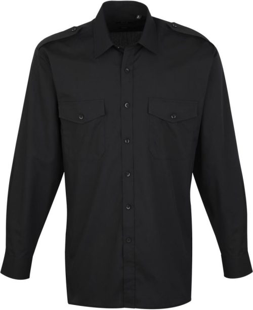 Men’s Long Sleeve Pilot Shirt – Premier in Light Blue