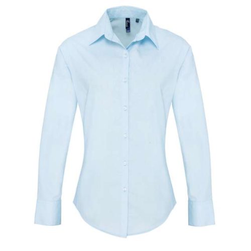 Women's Poplin Supreme Long Sleeve Shirt – Premier in Light Blue