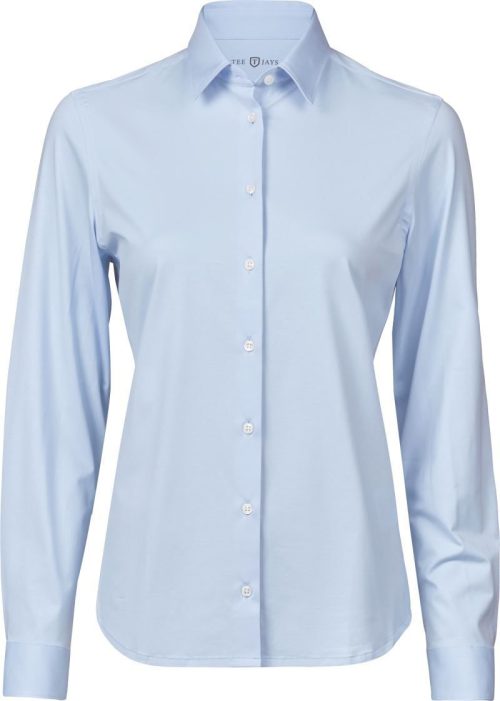 Active Stretch Bluse langarm TJ 4031 – Tee Jays in Light Blue