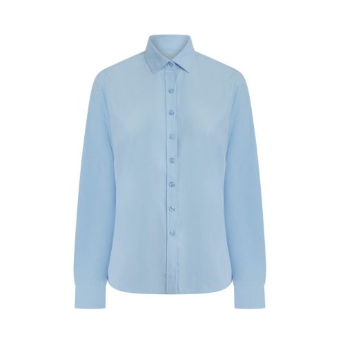 Ladies´ Long Sleeved ´Cotton Feel´ Coolplus® Shirt – Henbury in Light Blue
