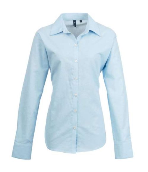 Women's Long Sleeve Signature Oxford Blouse – Premier in Light Blue