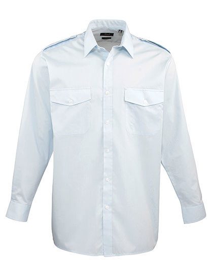 Pilot Shirt Long Sleeve – Premier Workwear in Light Blue (Ca. Pantone 2717C)