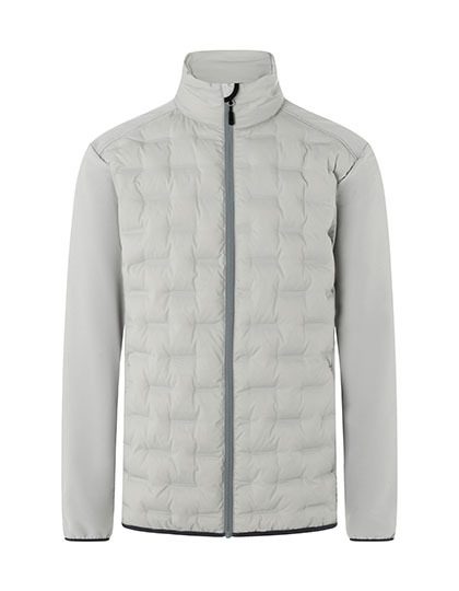 Herren Fleece-Hybrid Jacket – Karlowsky in Light Grey (Ca. Pantone 428C)