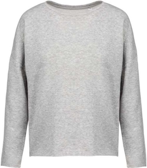 Ladies' Oversized Sweatshirt – Kariban in Light Grey Heather