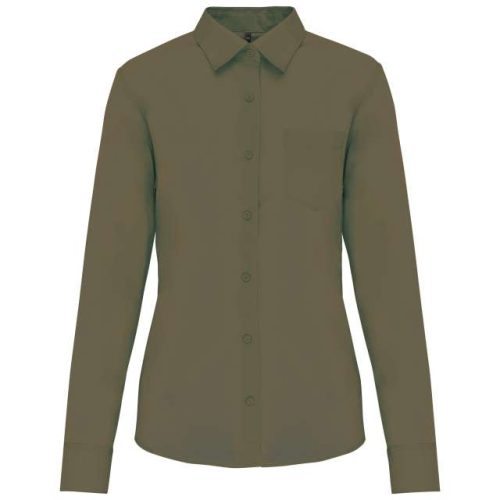 Jessica - Ladies' Long-Sleeved Shirt – Kariban in Light Khaki