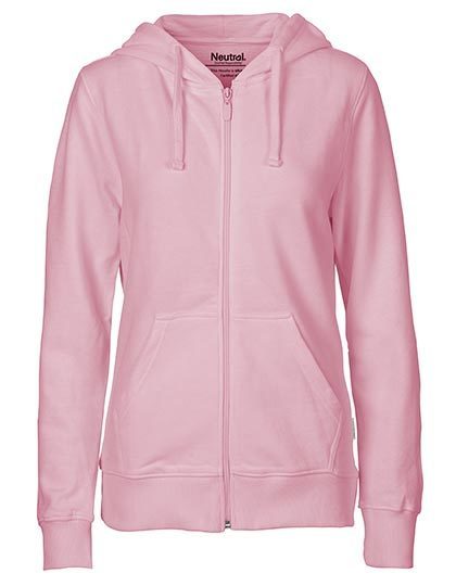 Damen Bio Kapuzen Sweatjacke O 83301 – Neutral in Light Pink