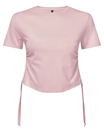 Women´s Ruched Crop Top – TriDri® in Light Pink