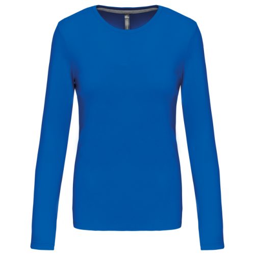 Ladies' Long-Sleeved Crew Neck T-Shirt – Kariban in Light Royal Blue