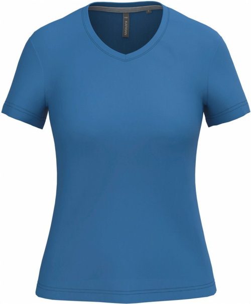 Damen V-Ausschnitt T-Shirt K 381 – Kariban in Light Royal Blue