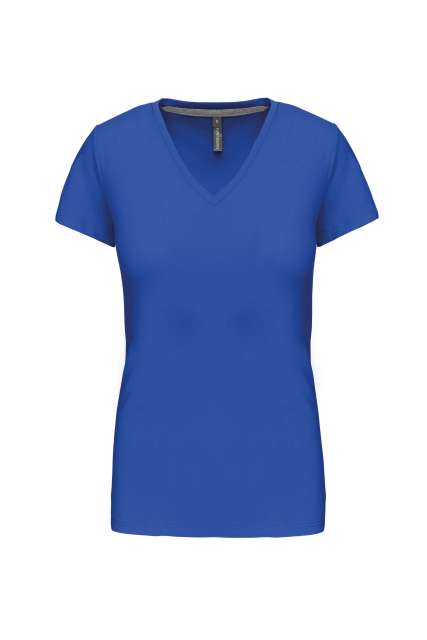 Ladies' Short-Sleeved V-Neck T-Shirt – Kariban in Light Royal Blue