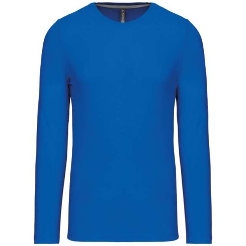 Men's Long-Sleeved Crew Neck T-Shirt – Kariban in Light Royal Blue