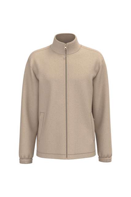Unisex Microfleece Elasticated Jacket – Kariban in Light Sand