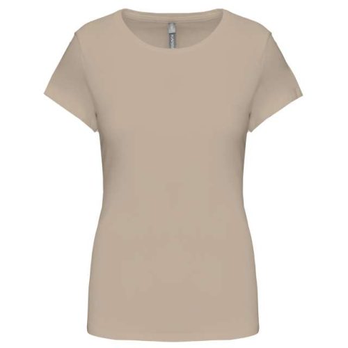 Ladies' Short-Sleeved Crew Neck T-Shirt – Kariban in Light Sand
