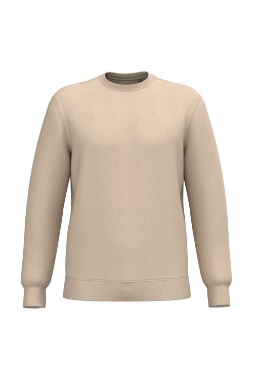 Recyceltes Unisex-Sweatshirt mit Rundhalsausschnitt K4040 – Kariban in Light Sand