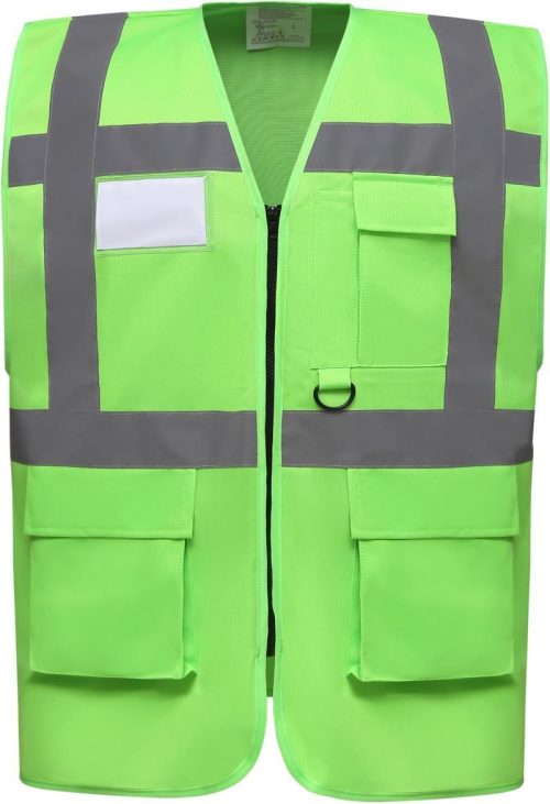 Hi-Vis Multifunktionsweste HVW 801 – Yoko in Lime