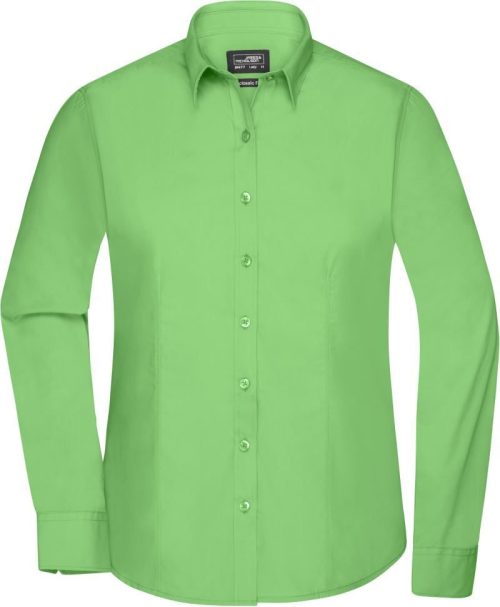 Popeline Bluse langarm JN 677 – Daiber in Lime Green