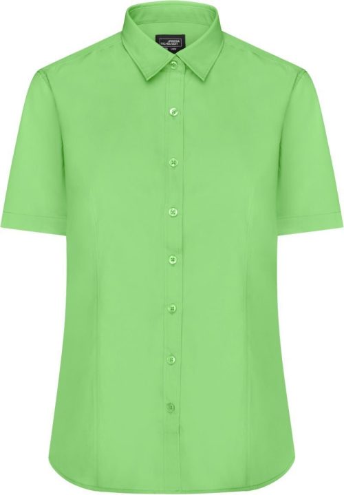 Popeline Bluse kurzarm JN 679 – Daiber in Lime Green