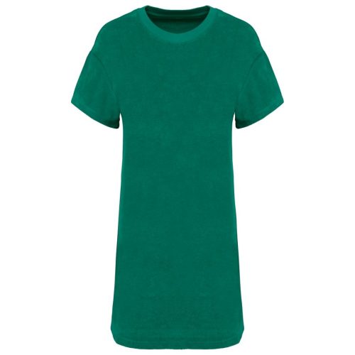 Damen-T-Shirt-Kleid aus Frottee mit überschnittener Schulterpartie NS5028 – Native Spirit in Malachite Green