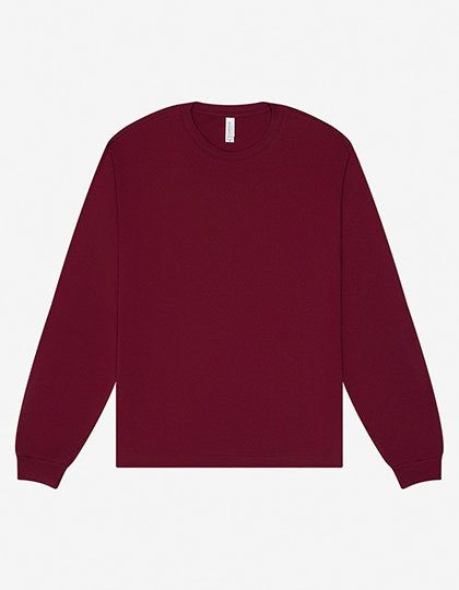 Unisex Heavyweight Long Sleeve Tee – Bella+Canvas in Maroon