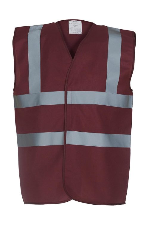 Fluo 2 Band+Brace Waistcoat HVW100P – Yoko in Maroon