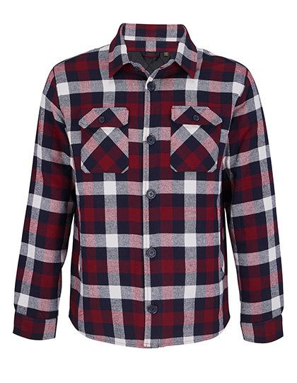 Unisex Checkered Overshirt Noah – SOL´S in Medium Burgundy
