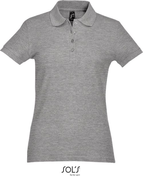 Damen Piqué Polo Passion – SOL'S in Melange Grey