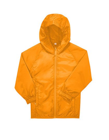 Kids #Reset Windbreaker – B&C BE INSPIRED in Meta Orange
