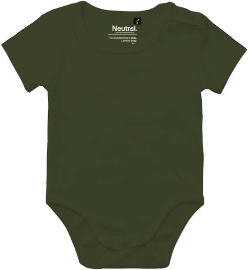 Baby Body kurzarm O 11030 – Neutral in Military