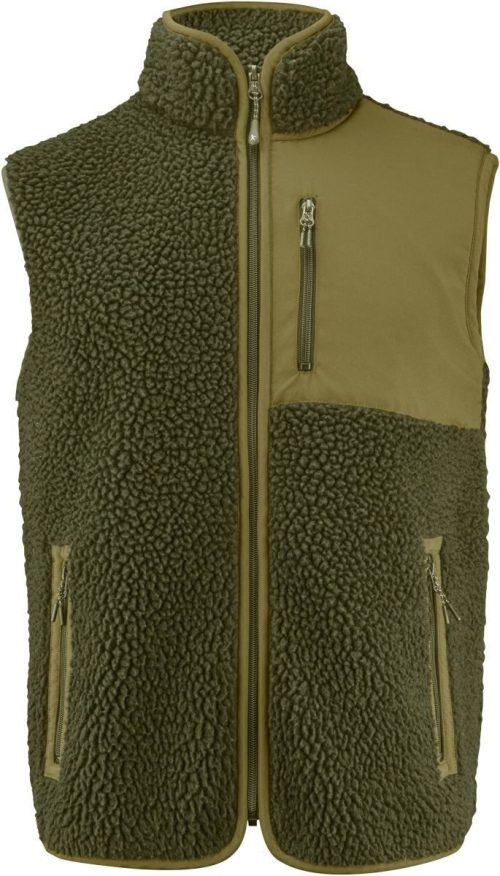 Herren Sherpa Fleece Weste "Two-Tone" Kingsley Fleece Vest Men – James Harvest in Moss Green