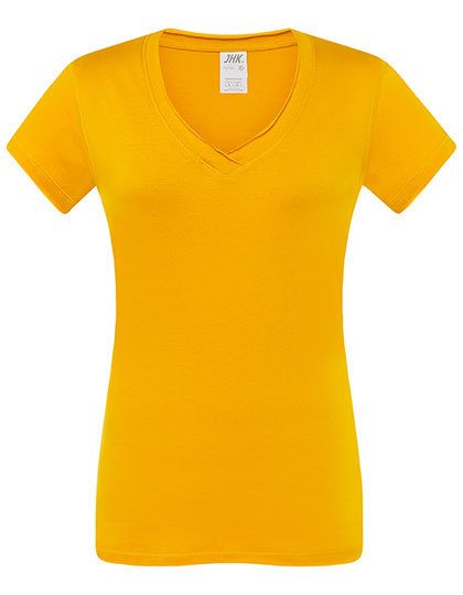 Ladies´ V-Neck Sicilia – JHK in Mustard