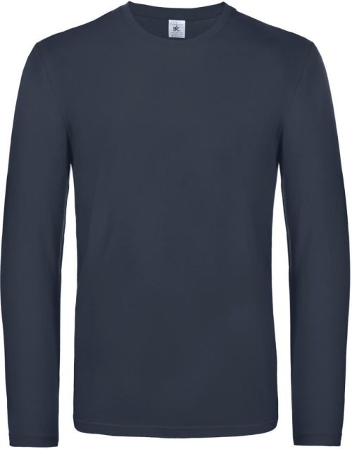 Schweres T-Shirt langarm #E190 LSL – B&C in Navy